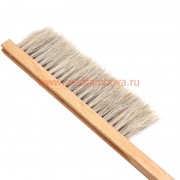 Щетка 3-х рядная натуральный волос ручка деревянная